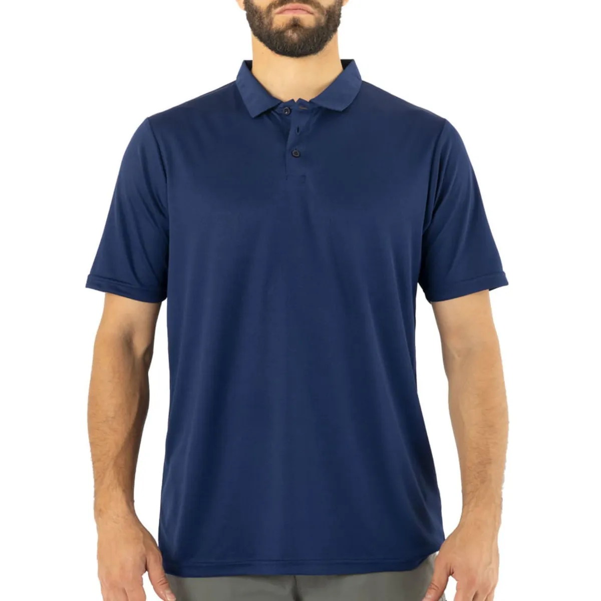Polera Quebec Cooldry Manga Corta Hombre Azul