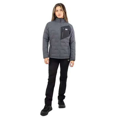 PARKA INSULADA HW EXPLORER S/ GORRO MUJER CARBON GREY T M