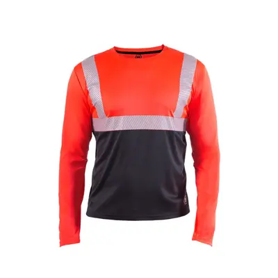 POLERA REFLECTIVA HW ROJO FLUOR MANGA LARGA T XXL