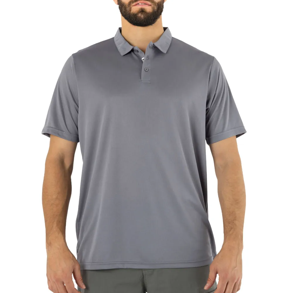 Polera Quebec Cooldry Manga Corta Hombre Gris
